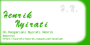 henrik nyirati business card